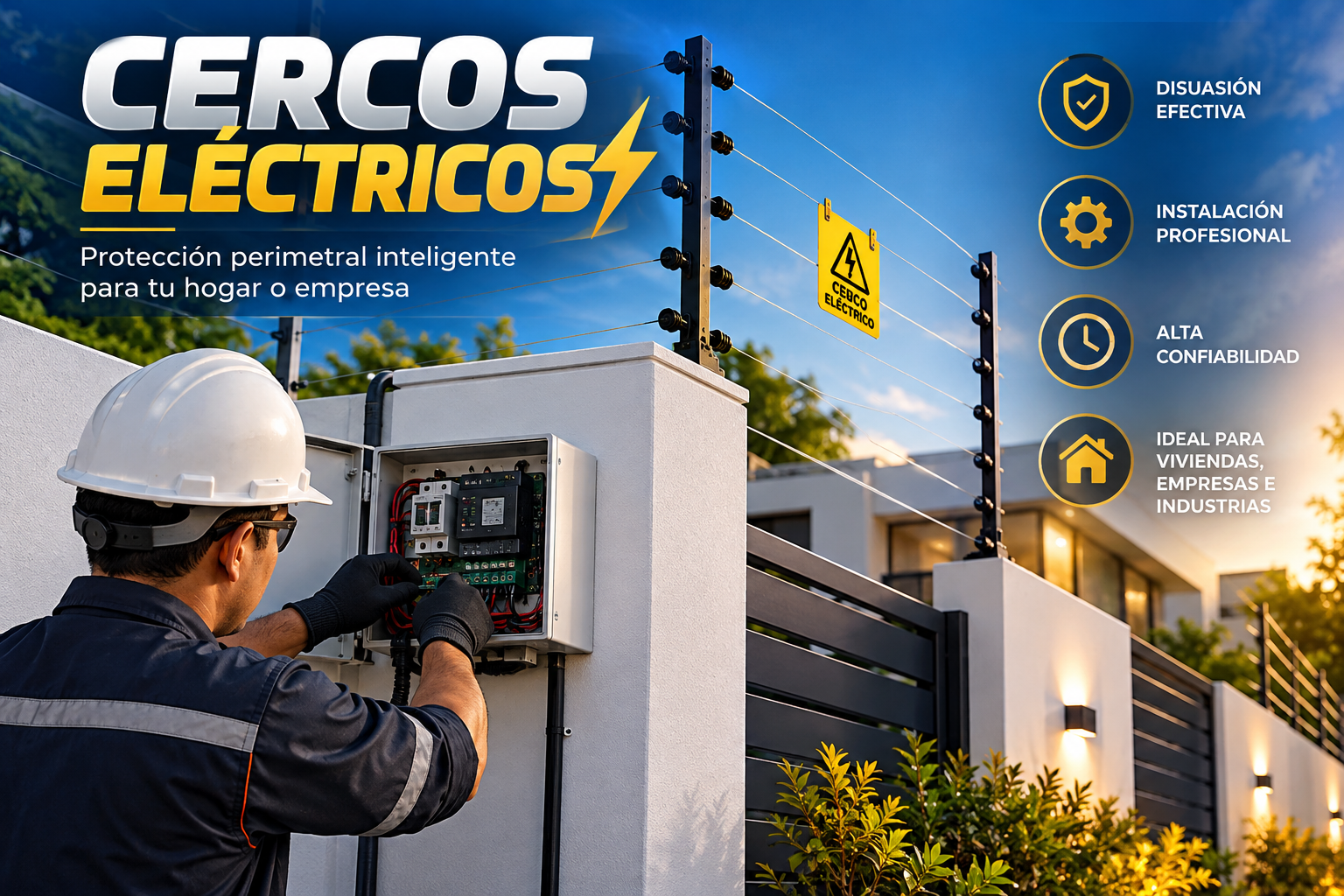 Cerco eléctrico profesional para protegerte